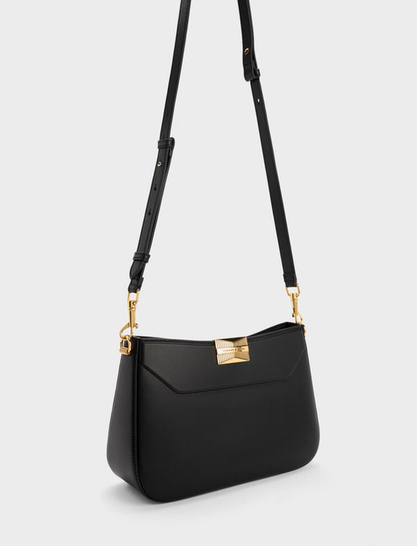 ORIGINAL CHARLES & KEITH KALINDA SHOULDER BAG - BLACK