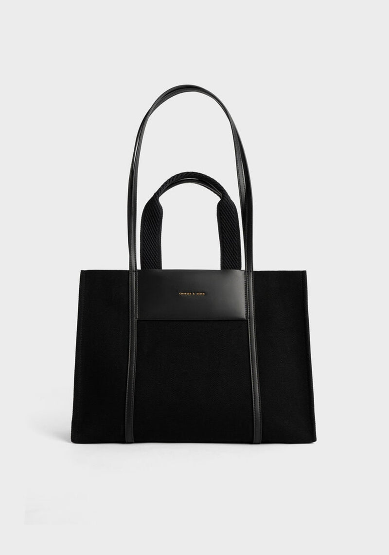 ORIGINAL CHARLES & KEITH SHALIA TOTE BAG - BLACK