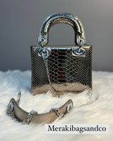 CHRISTIAN DIOR Crocodile Leather Mini Lady Dior