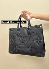 LV ONTHEGO MONOGRAM EMPREINTE  BLACK MM