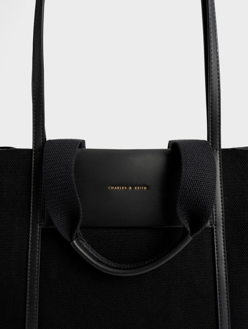 ORIGINAL CHARLES & KEITH SHALIA TOTE BAG - BLACK