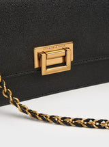 ORIGINAL CHARLES & KEITH CHAIN HANDLE SHOULDER BAG - BLACK