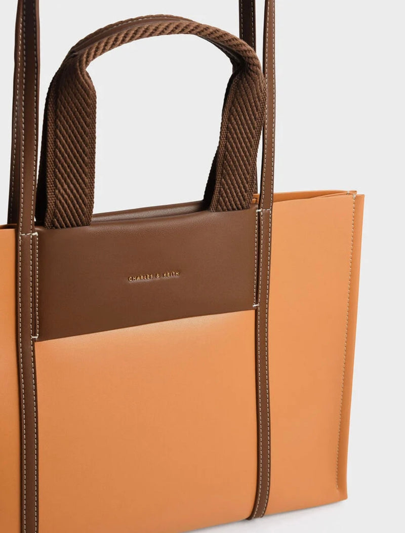 ORIGINAL CHARLES & KEITH SHALIA TOTE BAG - PUMPKIN