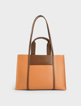 ORIGINAL CHARLES & KEITH SHALIA TOTE BAG - PUMPKIN