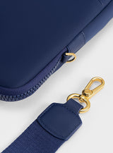 ORIGINAL CHARLES & KEITH TEXTURED LAPTOP BAG - NAVY BLUE