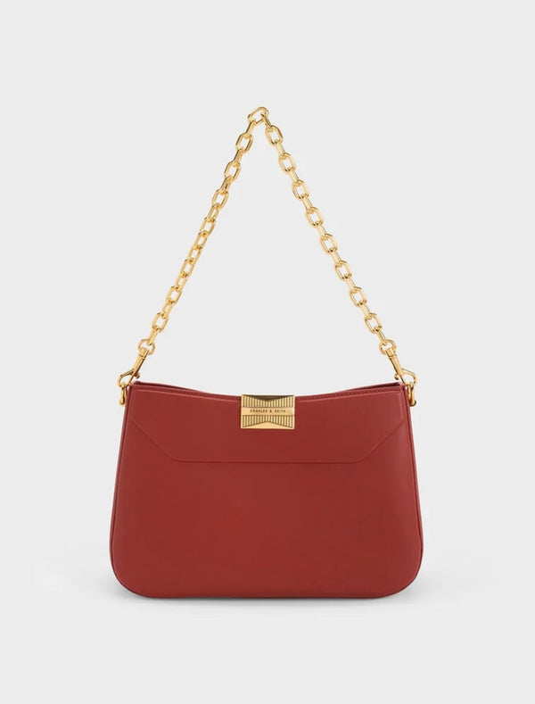 ORIGINAL CHARLES & KEITH KALINDA SHOULDER BAG - BRICK