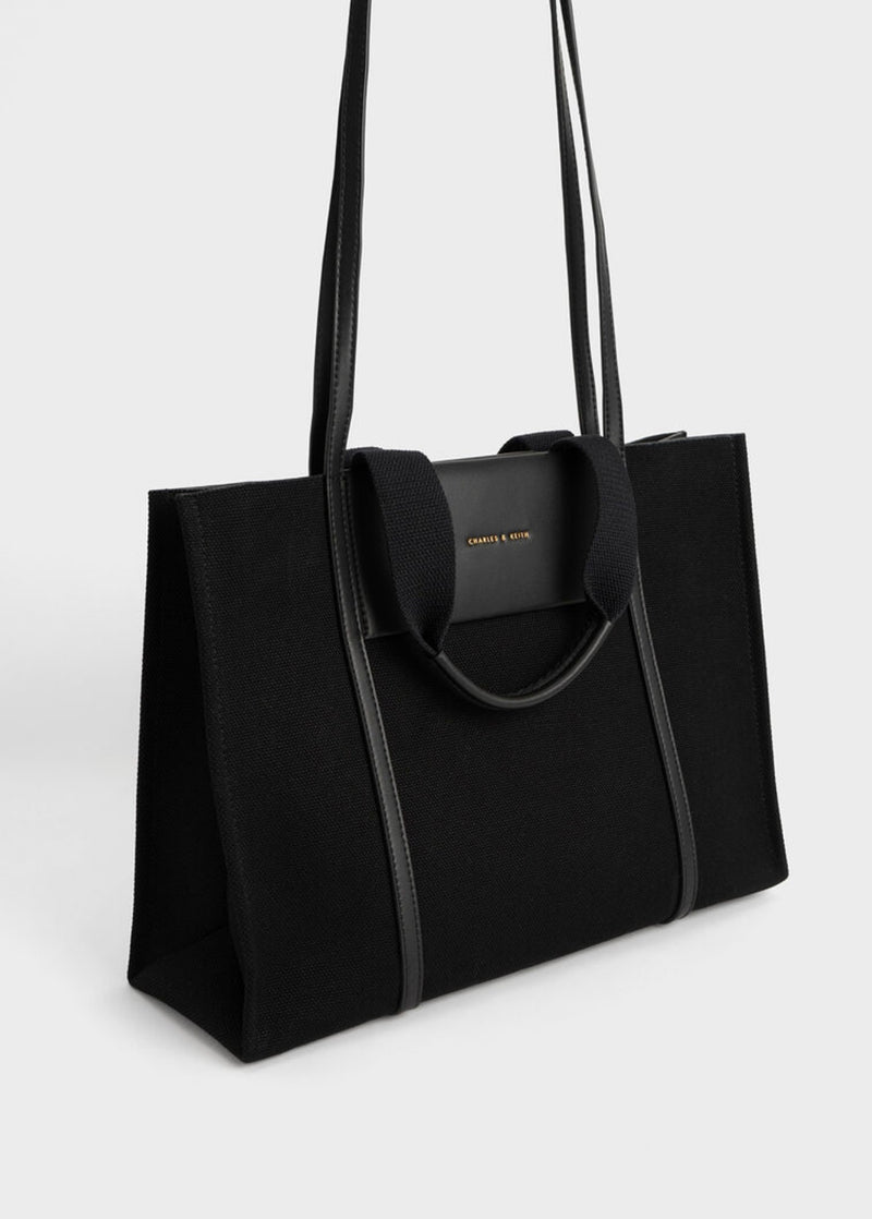 ORIGINAL CHARLES & KEITH SHALIA TOTE BAG - BLACK