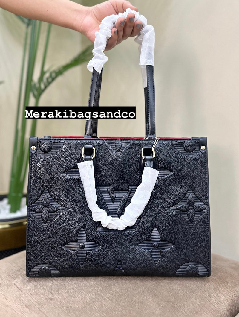 LV ONTHEGO MONOGRAM EMPREINTE  BLACK MM