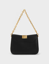 ORIGINAL CHARLES & KEITH KALINDA SHOULDER BAG - BLACK