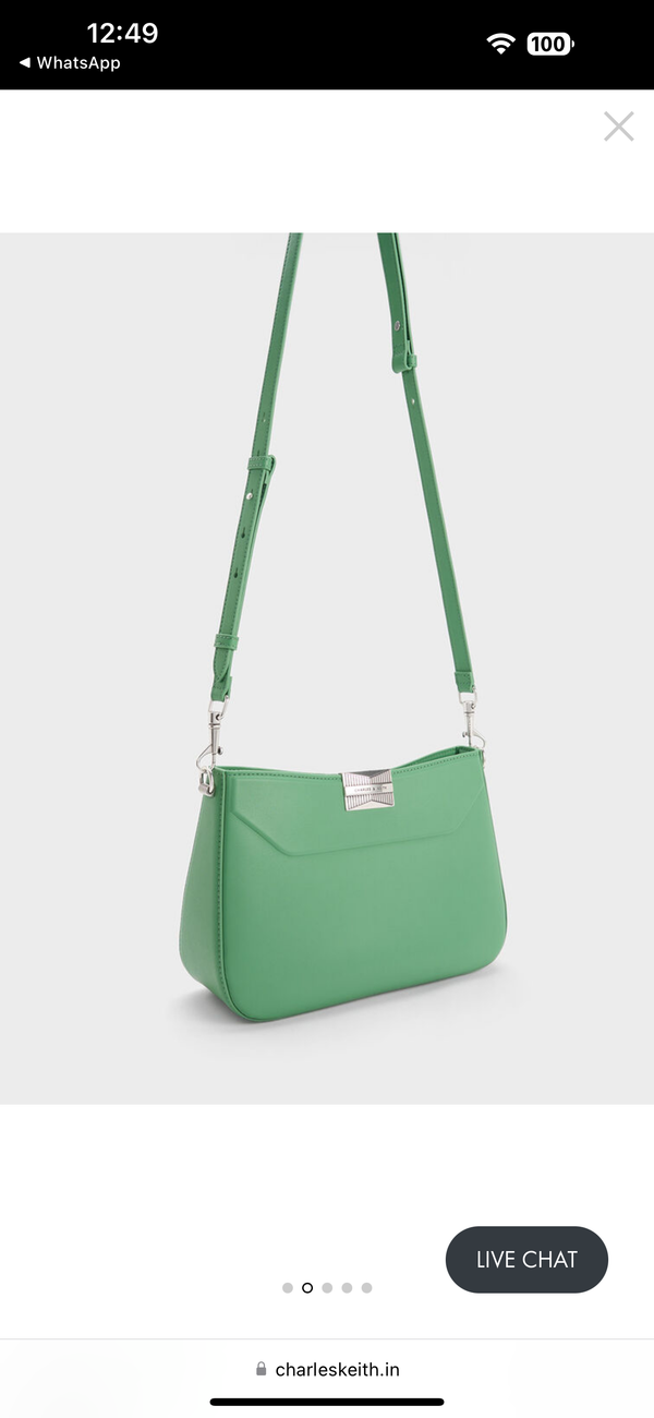 ORIGINAL CHARLES & KEITH KALINDA SHOULDER BAG - GREEN