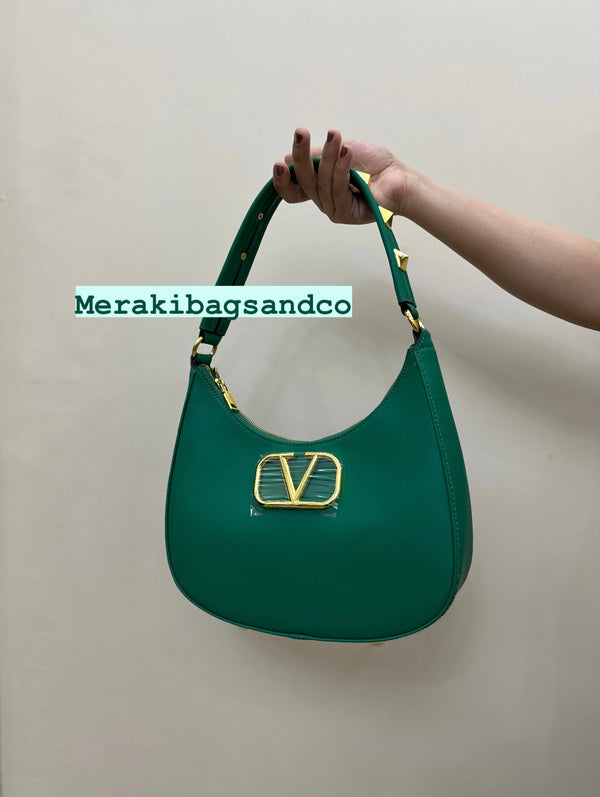 VALENTINO STUD SIGN HOBO BAG