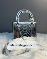 CHRISTIAN DIOR Crocodile Leather Mini Lady Dior