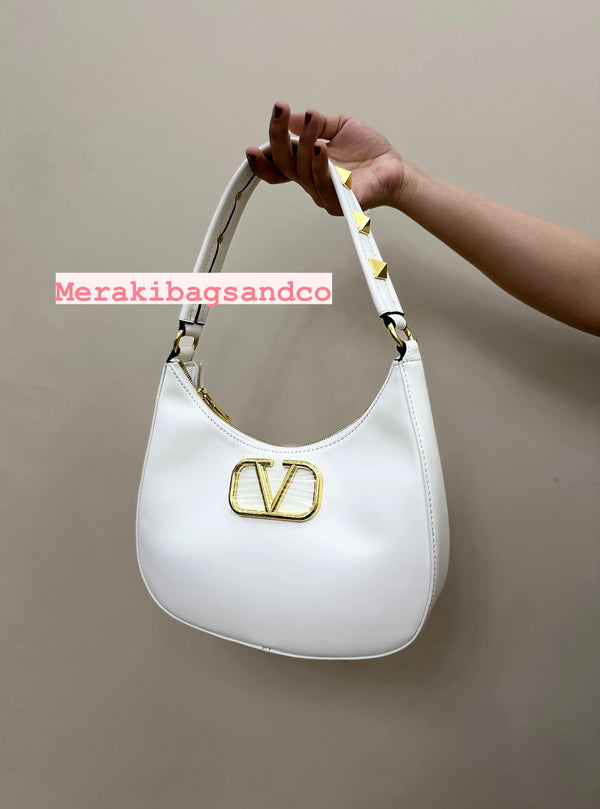 VALENTINO STUD SIGN HOBO BAG