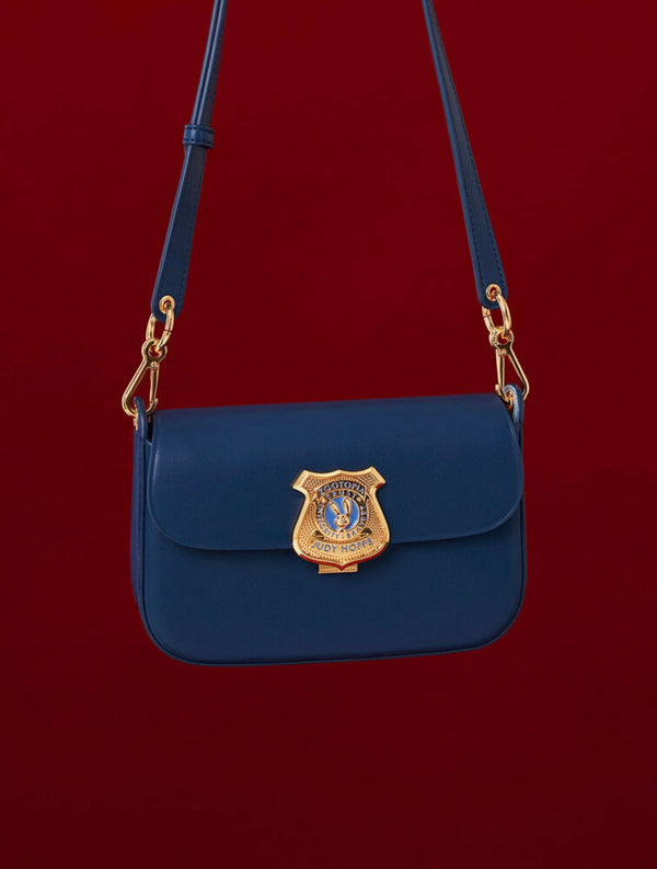 ORIGINAL CHARLES & KEITH JUDY HOPPS METALLIC ACCENT SHOULDER BAG - NAVY